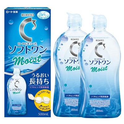 ロートcキューブ ソフトワンモイスト 500ml [コンタクトレンズ 洗浄液 